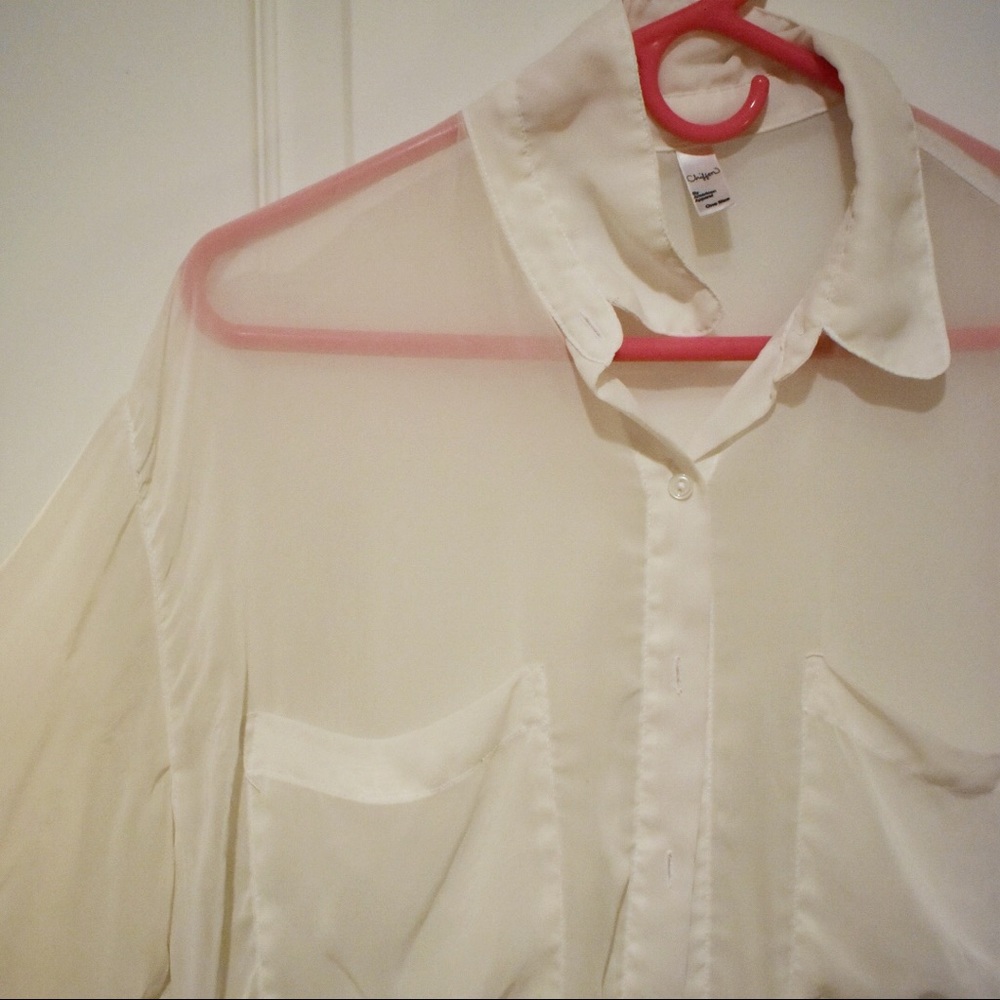 American Apparel Oversized Chiffon Blouse